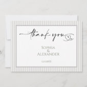 Minimalist Wedding Favor  Dankeskarte (Vorderseite)