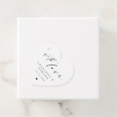 Minimalist Wedding Favors Tags Black and White Geschenkanhänger (Beispiel)