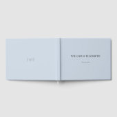 Minimalist Wedding Guest Book | Dusty Blue Gästebuch (Voll)