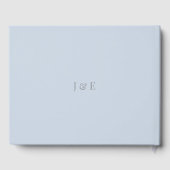 Minimalist Wedding Guest Book | Dusty Blue Gästebuch (Rückseite)