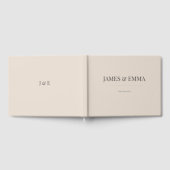 Minimalist Wedding Guest Book Soft Latte Gästebuch (Voll)