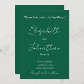 minimalist Wedding Invitation Einladung (Vorne/Hinten)