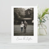 Minimalist Wedding Invitation Einladung (Stehend Vorderseite)