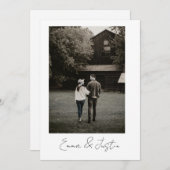 Minimalist Wedding Invitation Einladung (Vorne/Hinten)