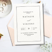 Minimalist Wedding Invitation Neutral Elegant Chic Einladung