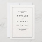 Minimalist Wedding Invitation Neutral Elegant Chic Einladung (Vorderseite)