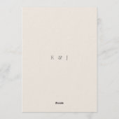 Minimalist Wedding Invitation Soft Beige Einladung (Rückseite)
