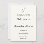 Minimalist Wedding Invitation Template Einladung (Vorderseite)