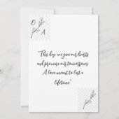 Minimalist Wedding Invitation Template Einladung (Rückseite)