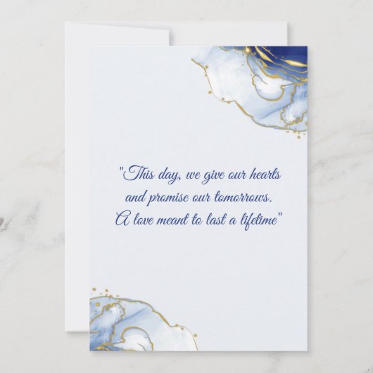 Minimalist Wedding Invitation Template Einladung (Rückseite)