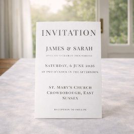 Minimalist Wedding Invitation Template | Elegant Einladung