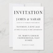 Minimalist Wedding Invitation Template | Elegant Einladung (Vorderseite)