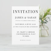 Minimalist Wedding Invitation Template | Elegant Einladung (Stehend Vorderseite)