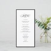 Minimalist Wedding Menu and Thank You Note Dankeskarte (Stehend Vorderseite)
