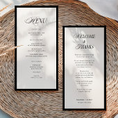 Minimalist Wedding Menu and Thank You Note Dankeskarte