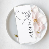 Minimalist Wedding Menu Card Menükarte