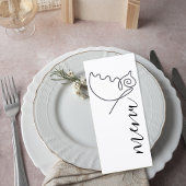 Minimalist Wedding Menu Card Menükarte