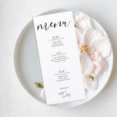 Minimalist Wedding Menu Sign Menükarte