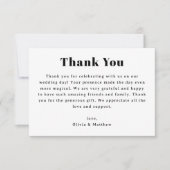 Minimalist Wedding | Modern Neutral Typography Dankeskarte (Vorderseite)