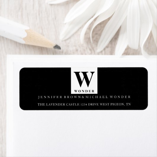 Minimalist Wedding Monogram Black (Insitu)