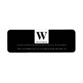 Minimalist Wedding Monogram Black (Vorne)