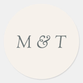 Minimalist Wedding Monogram Envelope Seal Sticker