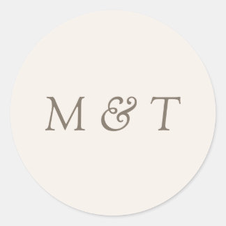 Minimalist Wedding Monogram Envelope Seal Sticker
