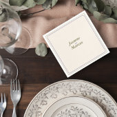 Minimalist Wedding Napkin with Names Serviette