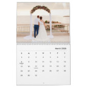 Minimalist Wedding Newlyweds Photo Collage 2026 Kalender (Mär 2026)