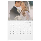 Minimalist Wedding Newlyweds Photo Collage 2026 Kalender (Feb 2026)