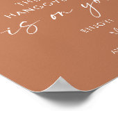 Minimalist Wedding Open Bar Sign | Modern Bar Sign Poster (Ecke)