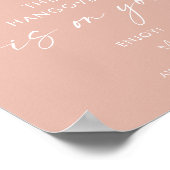 Minimalist Wedding Open Bar Sign | Modern Bar Sign Poster (Ecke)