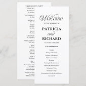 Minimalist Wedding Order of Service Program Programm (Vorne/Hinten)