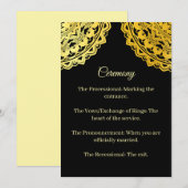 Minimalist Wedding Order Service Card Dankeskarte (Vorne/Hinten)