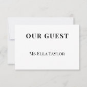 Minimalist Wedding Place Name Card | Table Seating (Vorderseite)
