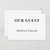 Minimalist Wedding Place Name Card | Table Seating (Vorne/Hinten)