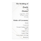 Minimalist Wedding Program – Simple & Elegant Werbekarte (Vorne)