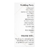 Minimalist Wedding Program – Simple & Elegant Werbekarte (Hinten)