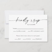Minimalist Wedding RSVP Card, 3.5x5" Response Card Dankeskarte (Vorderseite)