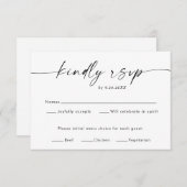 Minimalist Wedding RSVP Card, 3.5x5" Response Card Dankeskarte (Vorne/Hinten)