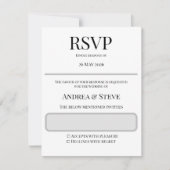 Minimalist Wedding RSVP Card | Editable Template (Vorderseite)