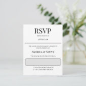 Minimalist Wedding RSVP Card | Editable Template (Stehend Vorderseite)