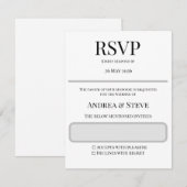 Minimalist Wedding RSVP Card | Editable Template Karte (Vorne/Hinten)