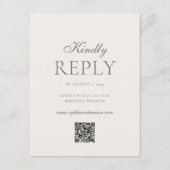 Minimalist Wedding RSVP Card with QR Code Einladung (Vorderseite)