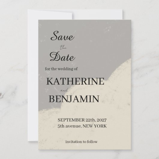 Minimalist Wedding Save The Date (Vorderseite)