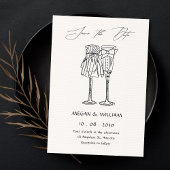 Minimalist wedding  save the date