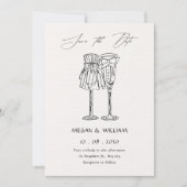 Minimalist wedding save the date (Vorderseite)