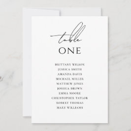Minimalist Wedding Seating Chart | Elegant Simple  Einladung
