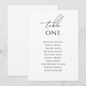 Minimalist Wedding Seating Chart | Elegant Simple  Einladung (Vorne/Hinten)