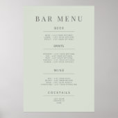 Minimalist Wedding Sign Poster Pale Sage (Vorne)
